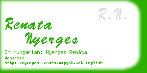 renata nyerges business card